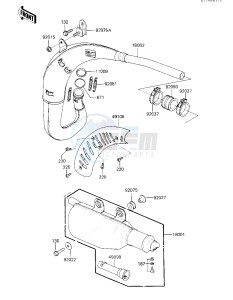 KXT 250 A [TECATE] (A1) [TECATE] drawing MUFFLER -- 84 A1- -