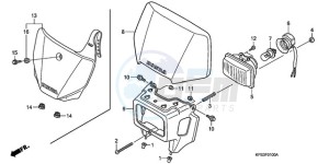 CRF230F9 Europe Direct - (ED / CMF) drawing HEADLIGHT