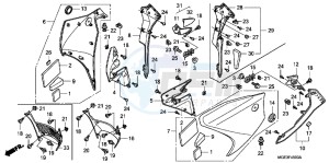 VFR1200FDC VFR1200F Dual Clutch E drawing MIDDLE COWL