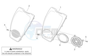 Scarabeo 50 2t (eng. Minarelli) drawing Front body III - Front cover