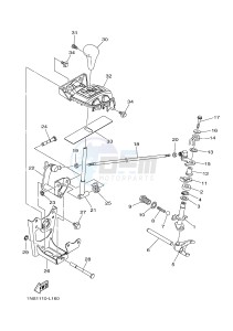 YFM350FWA YFM350DF GRIZZLY 350 4WD (1NSH) drawing SHIFT SHAFT