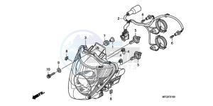 CB600FA Australia - (U) drawing HEADLIGHT