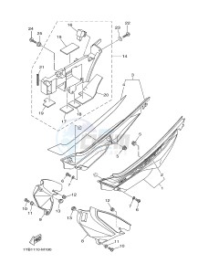 XT250 XT250D SEROW (1YB3) drawing SIDE COVER