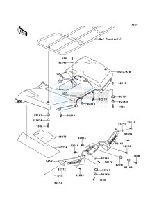 KVF650_4X4 KVF650FDF EU GB drawing Rear Fender(s)