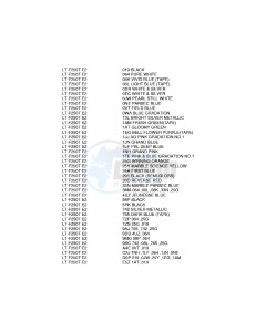 LT-F250 (E2) drawing * COLOR CHART *