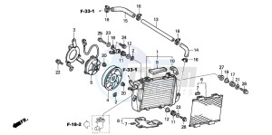 VTR1000SP VTR1000SP-2 drawing RADIATOR (L.) (VTR1000SP2 /3/4/5/6)