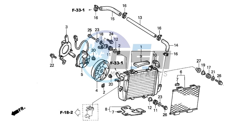 RADIATOR (L.) (VTR1000SP2 /3/4/5/6)