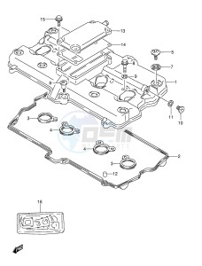 GSX600F (E2) Katana drawing CYLINDER HEAD COVER