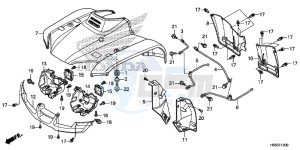 TRX250TMG TRX420 Europe Direct - (ED) drawing FRONT FENDER