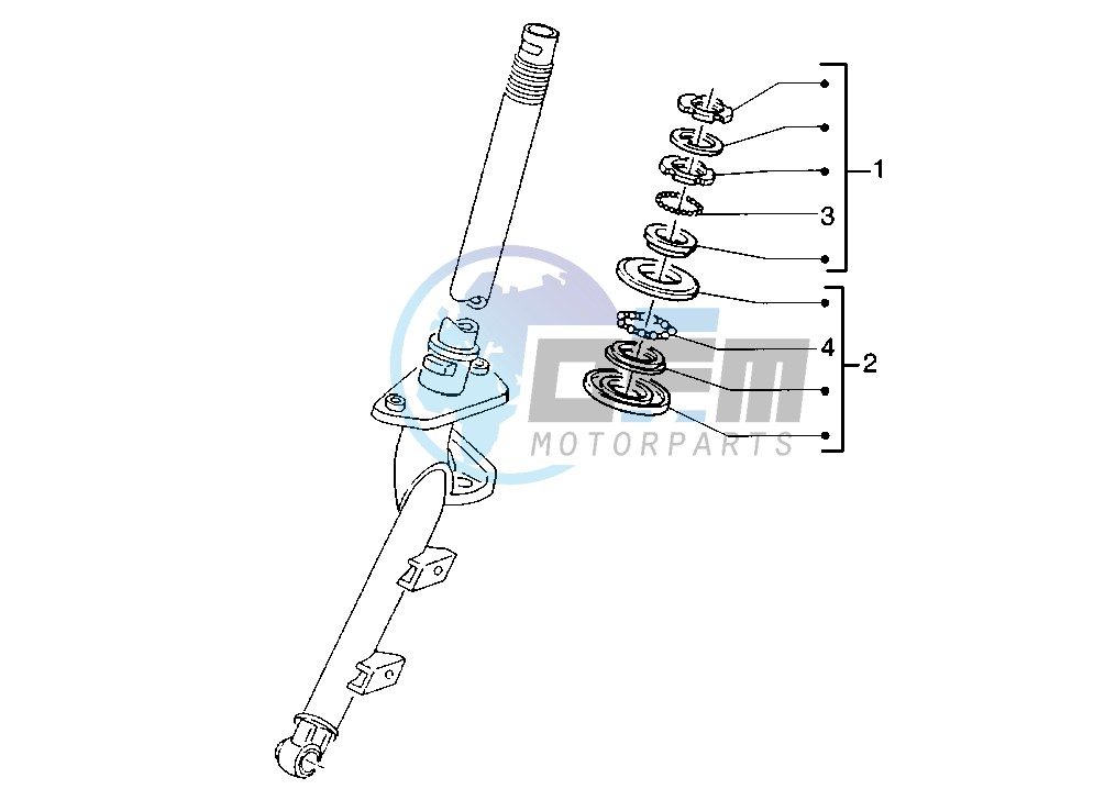 Steering bearing ball tracks