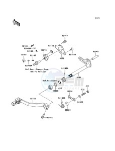 KX250F KX250YCF EU drawing Gear Change Mechanism