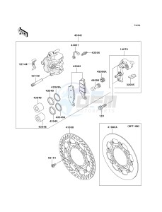 KX 250 M (M1) drawing FRONT BRAKE