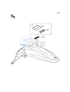 KLX450R KLX450AHF EU drawing Labels