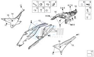 Tuono 1000 v4 R Std APRC drawing Rear body I