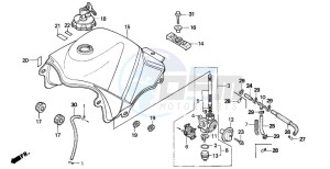 XL600V TRANSALP drawing FUEL TANK