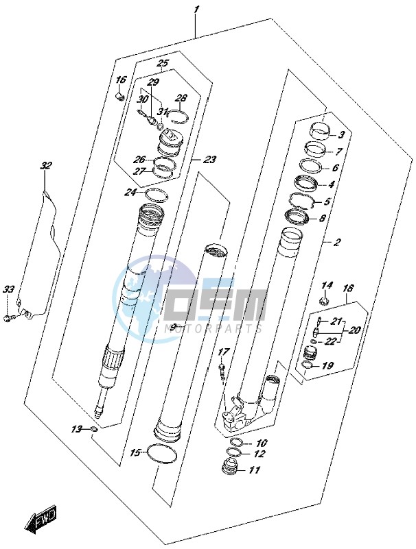 RH FRONT FORK DAMPER