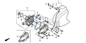 VT600CD drawing WATER PUMP