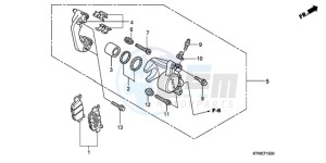 SH300AR9 France - (F / ABS CMF SPC TBX) drawing REAR BRAKE CALIPER