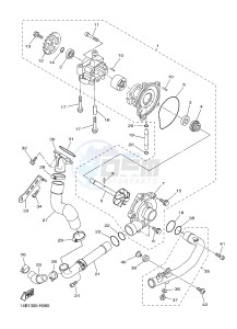 YZF-R1 998 R1 (1KBJ 1KBK) drawing WATER PUMP