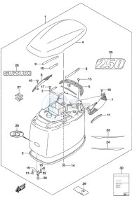 DF 250 drawing Engine Cover SS Model