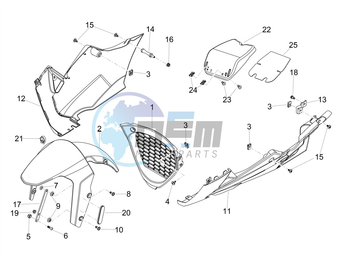 Front mudguard-Pillar