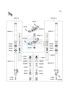 ZR 750 L [Z750 AU] (L7F-L8F) L8F drawing FRONT FORK