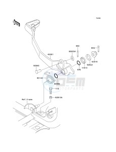 KVF 300 A [PRAIRIE 300 4X4] (A1-A4) [PRAIRIE 300 4X4] drawing BRAKE PEDAL