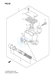 LT-Z400 (E28-E33) drawing FRONT MASTER CYLINDER