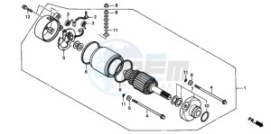 TRX250TM FOURTRAX drawing STARTING MOTOR (TRX250TM6/7,TRX250TE6/7)