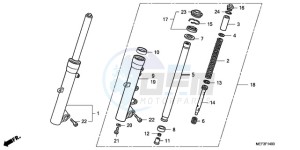 FJS400D9 ED / 2ED drawing FRONT FORK