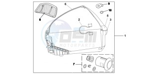 VFR1200FDD VFR1200F Dual Clutch UK - (E) drawing 45L TOP BOX PROMINENCE RED