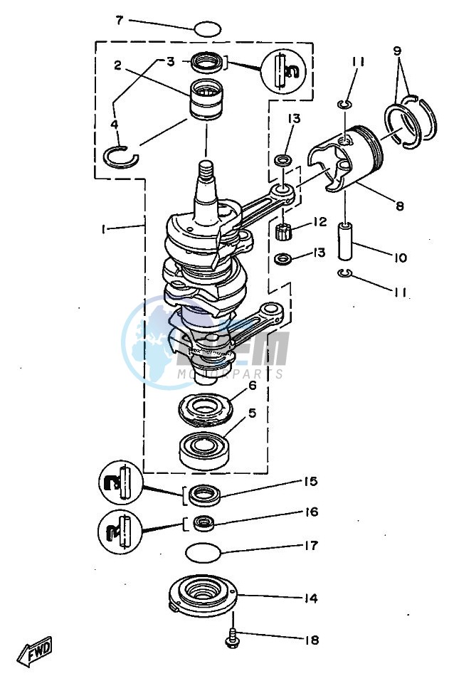 CRANKSHAFT--PISTON