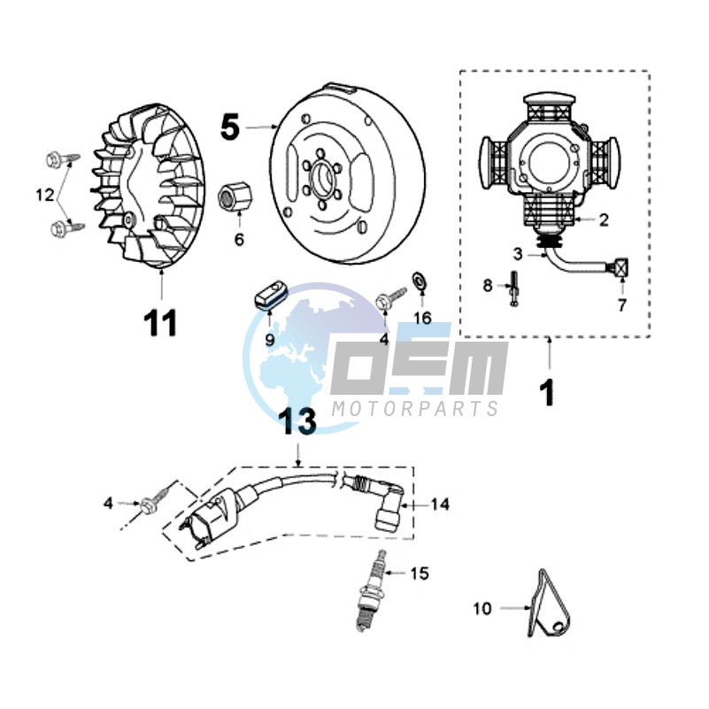 IGNITION PART WITHOUT PICKUP