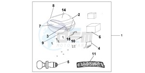 CBF600N drawing TOP BOX 35 L R-311M