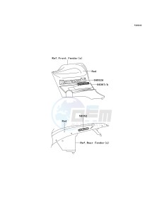 KVF 360 B [PRAIRIE 360] (B6F-B9F) B7F drawing DECALS-- RED- --- B7F- -