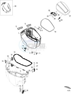 PASSING 125 drawing Top Cowl