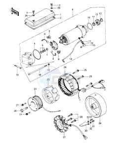 KZ 650 C [CUSTOM] (C1-C3) [CUSTOM] drawing GENERATOR_STARTER MOTOR