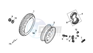 JET 4 50cc drawing REAR WHEEL / CENTRAL STAND