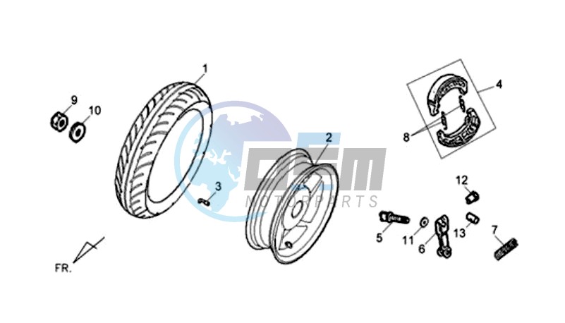 REAR WHEEL / CENTRAL STAND