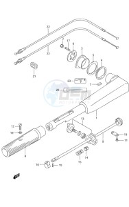 DF 9.9 drawing Tiller Handle S/N 651001 to 652500