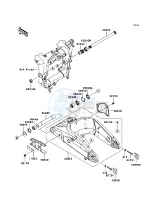 NINJA ZX-6RR ZX600-N1H FR GB XX (EU ME A(FRICA) drawing Swingarm