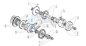 Ark LC Yellow-Black 50 drawing Driving pulley - Driven Pulley