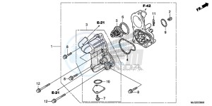 GL1800BD F6B Bagger - GL1800BD UK - (E) drawing WATER PUMP