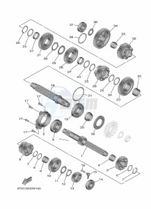 TRACER 9 MTT890 (B5U1) drawing TRANSMISSION