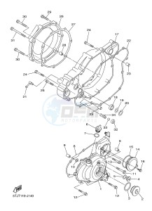 WR450F (1DXA) drawing CRANKCASE COVER 1