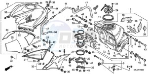 CBR600RR9 UK - (E / MME SPC 3E) drawing FUEL TANK