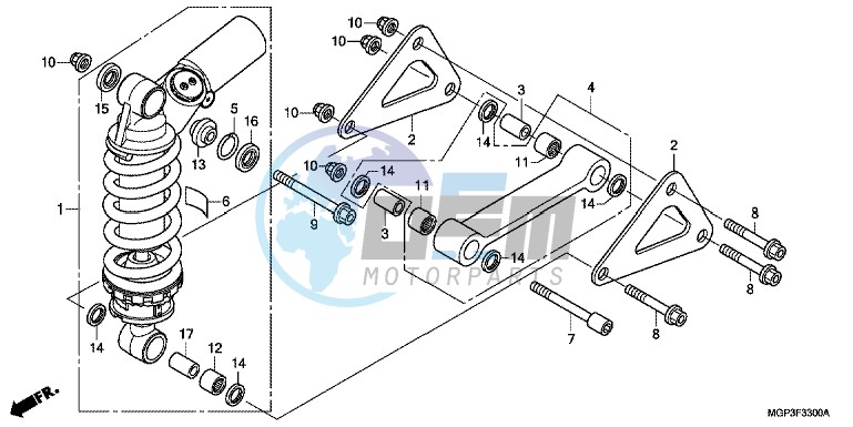 REAR CUSHION (CBR1000RR/ RA)