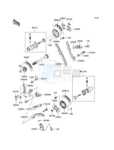 KFX700 KSV700B6F EU drawing Camshaft(s)/Tensioner