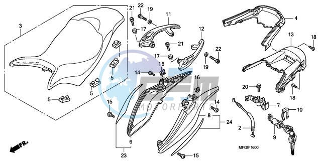 SEAT/REAR COWL