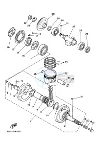 YFM350R YFM350RD RAPTOR 350 (10PA) drawing CRANKSHAFT & PISTON